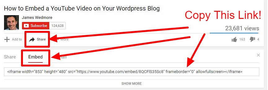 How to Embed a YouTube Video on Your WordPress Blog