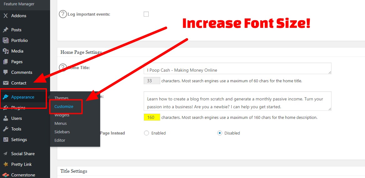 increase-font-size-one-step-of-making-money-with-blog
