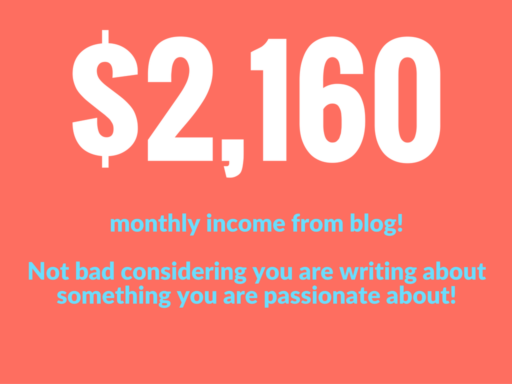 potential profit from passion blog