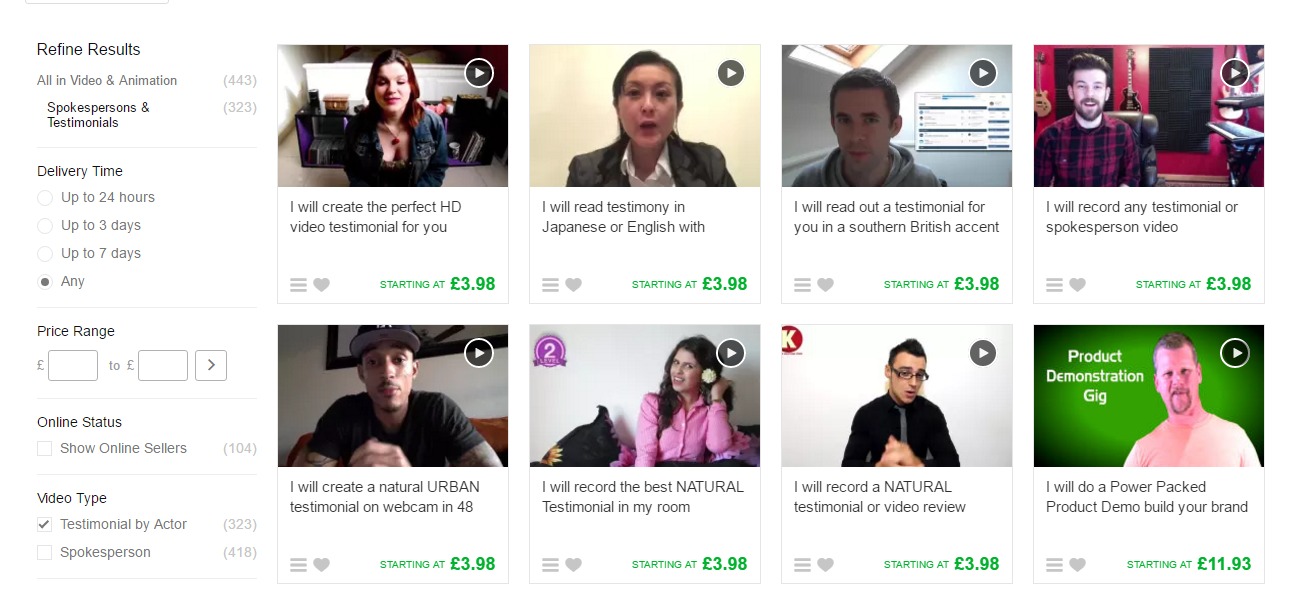 buying fake testimonials on fiverr