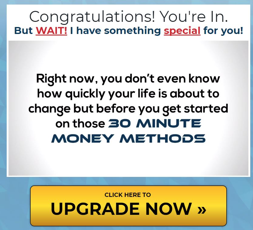 30 minute money method upsell 1
